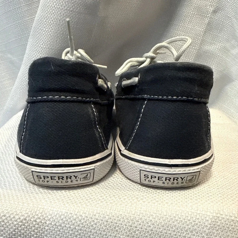 Sperry Top-Sider Halyard Navy Blue Canvas Boat Shoes Mens 5.5M YB38684A